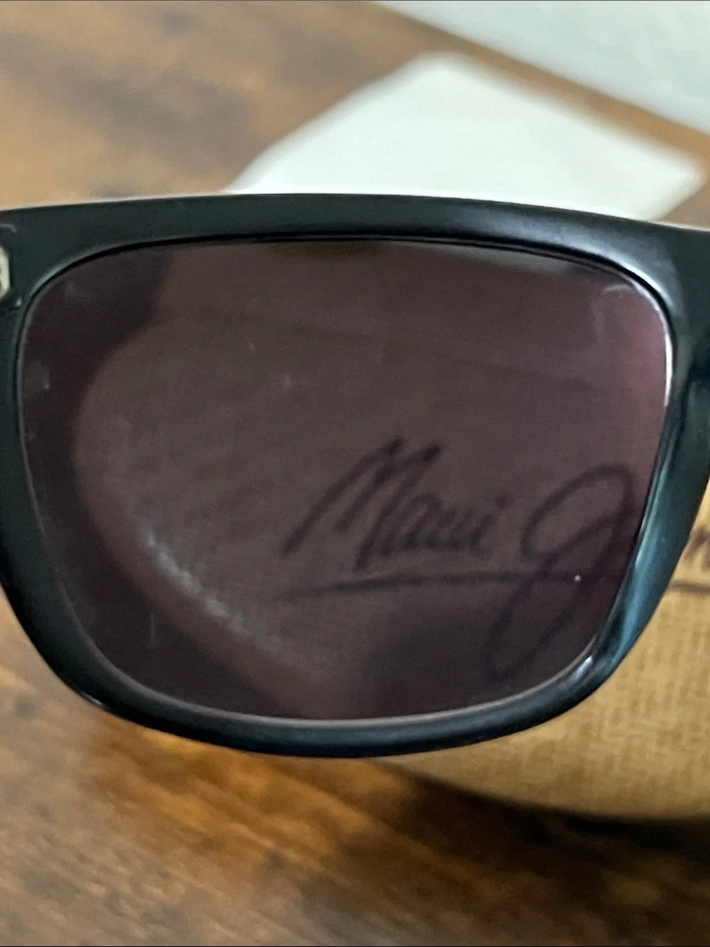 Maui Jim Black Sunglasses with Brown Lens and Tan Case